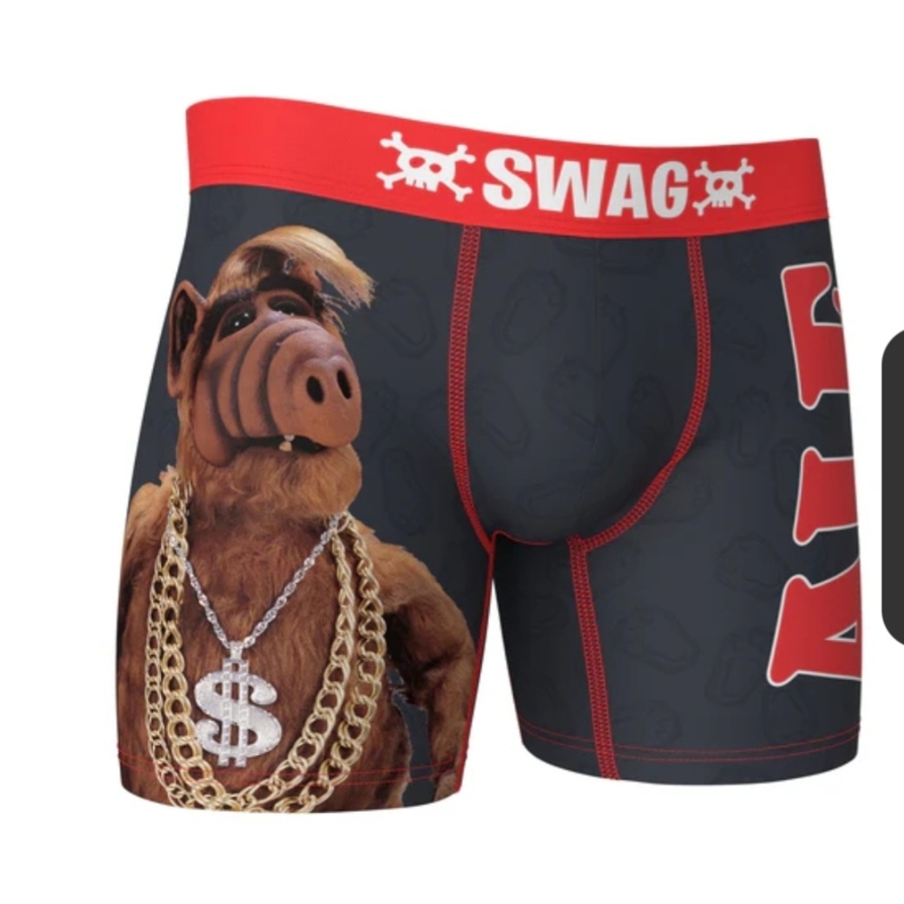 NWT SWAG ALF Boxer Briefs RETRO 80s Novelty Underwear Men Small Gift Gangster